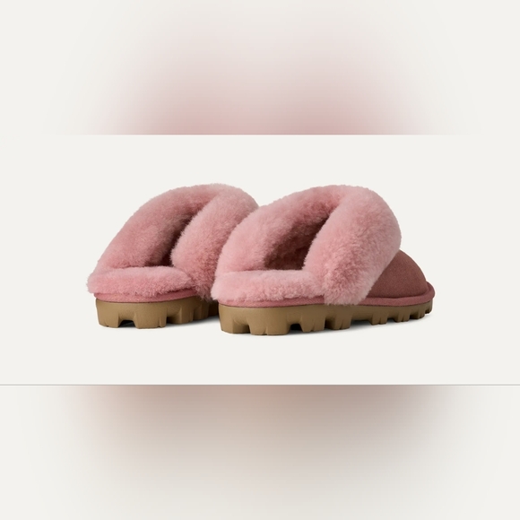 UGG Pink Fluffy Slippers - Picture 3 of 3